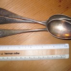 NDL: 3 big silver plated spoon set
