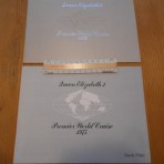 Cunard Line: QE2 Premier World Cruise 1975 brochure and deck plan set MM17