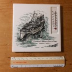Cunard Line: Queen Mary Tile and Thermometer