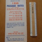 Cunard Line: Sailing to Europe #4 for 1960 passage rates.