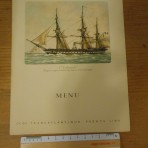 French Line: Normandie Tourist class luncheon menu August 1938