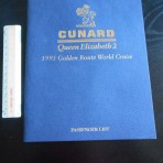 Cunard Line: QE2 Golden Route World Cruise Passenger List