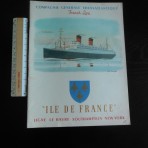French Line: Ultimate Ile De France Post War Brochure. Restocked!