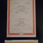 United States Line: SS Leviathan TC Breakfast and Luncheon Menu card August 11 1929.