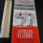 French Line:  1965-66 Rates and sailings for the Flandre and Antillies