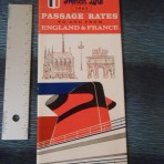 French Line: 1963 Passage Rates Folder Dated September 1st, 1963