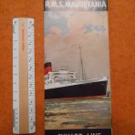 Cunard Line: Mauretania 2 Interiors foldout