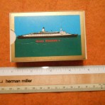 Cunard Line; QE2 white funnel playing cards