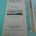 Cunard White Star: RMS Mauretania Cruise Plan 1950