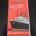 Cunard / White Star Line: August 1954 Sailings and Fares