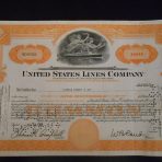 United States Line: SS America Stock Certificate