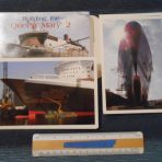 Cunard Line” Queen Mary 2 Building postcards