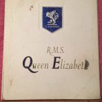 Cunard: Queen Elizabeth First Class Portfolio and Menu #1