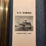 SS Sabino Advertisement flyer from Newbury Mass.