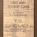 NDL: Bremen 5 Tissues Deck Plan for Tourist and First class