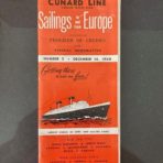 Cunard Line: Sailings and Cruises booklet #5 1960