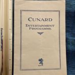 Cunard: Aquitania Entertainment Program 1929