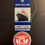 United States Lines: CC Baggage Tag and K sticker