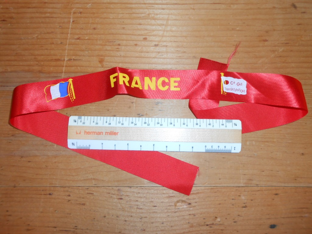 French Line: SS France Red Souvenir hat ribbon | The Grand Liner ...