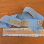 French Line: SS Liberte Light Blue Souvenir hat ribbon
