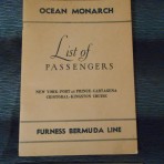 Furness Bermuda Line: Ocean Monarch 1956 Cruise Passenger List.
