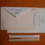 United States Lines: SS America eagle Letterhead and envelope and  Airmail letterhead sheet