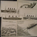 Cunard Line: 6 sheets of 1920’s fleet Comparisons reprints Cunard Line: 6 sheets of 1920’s fleet Comparisons reprints