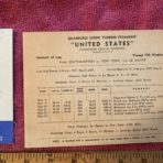 United States Lines: SSUS 130 Westbound Log Card