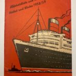 Cunard White Star: German 1958/59 fleet sailing schedule