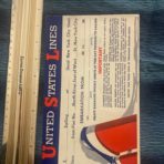 United States Lines: SS America Smokestack Document Envelope